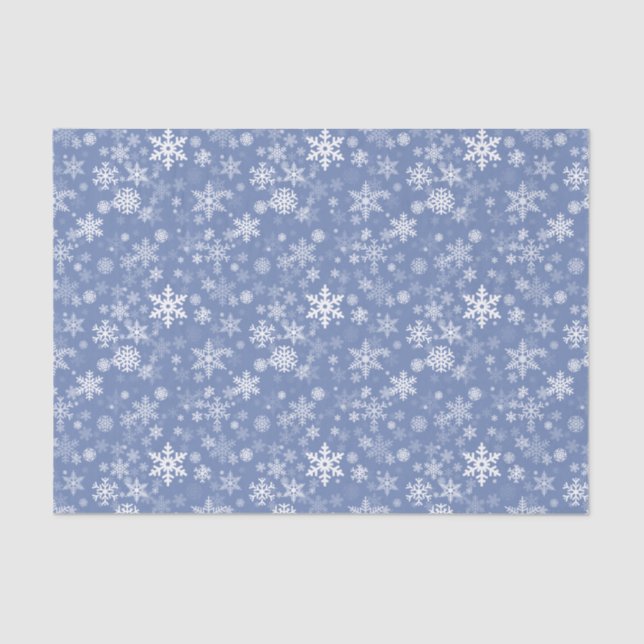 Snowflakes Graphic Customise Colour Background on  Tissue Paper (Front)