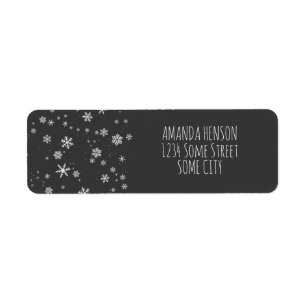 Snowflakes Grey White Festive Christmas Holiday