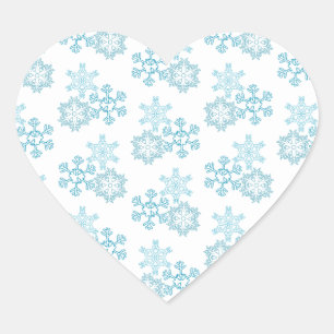 Snowflakes Heart Sticker