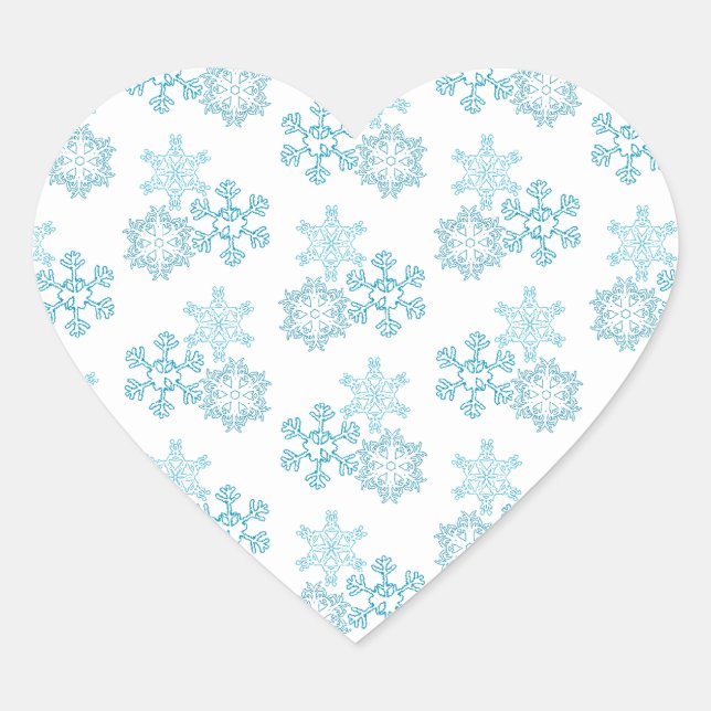 Snowflakes Heart Sticker (Front)