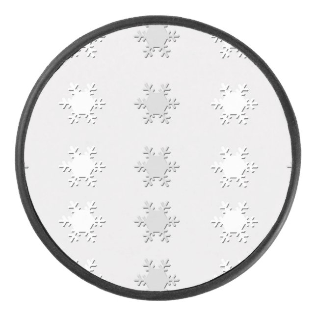 Snowflakes Hockey Puck (Front)