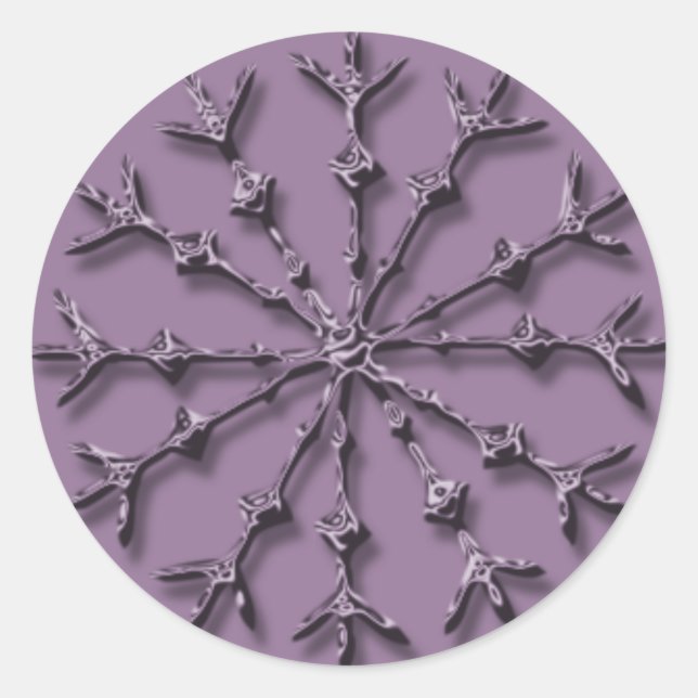 Snowflakes Holiday Card Envelope Seals (Front)