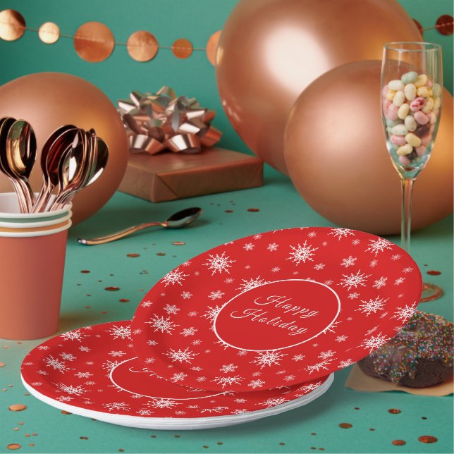 Snowflakes holiday plates  (Multi)