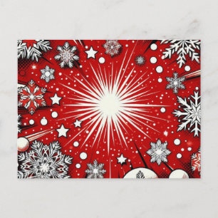 Snowflakes holiday postcard