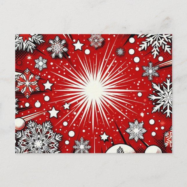 Snowflakes  holiday postcard (Front)