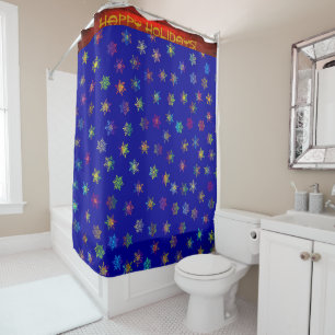 Snowflakes -  Holiday Spirit Shower Curtain