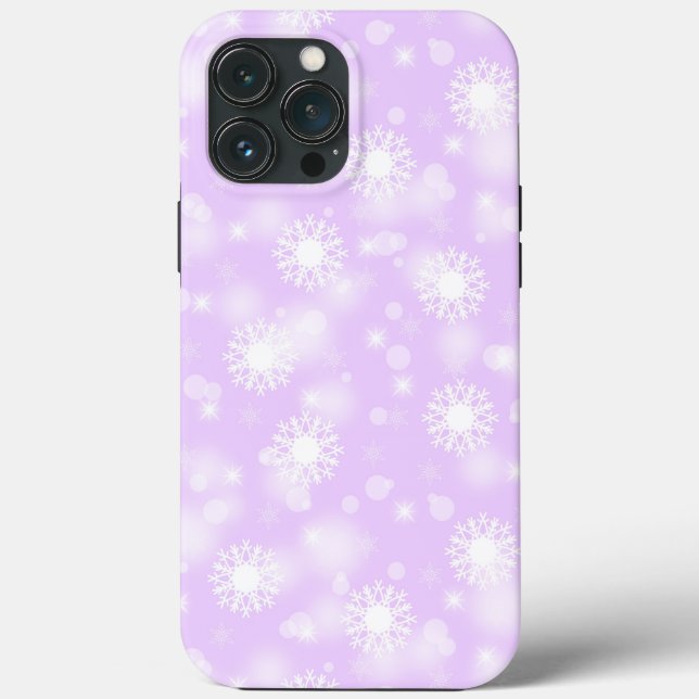 Snowflakes Holiday Winter Purple Case-Mate iPhone Case (Back)