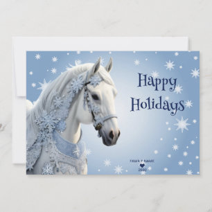 Snowflakes Horse Holiday Christmas Card