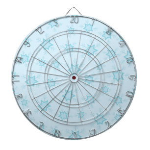 Snowflakes, Ice Blue, Icy Snowflakes, Snow Dartboard