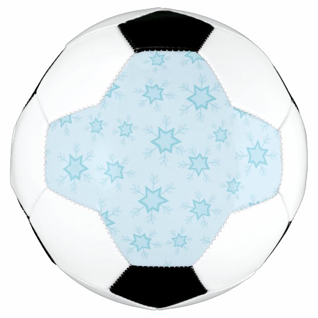 Snowflakes, Ice Blue, Icy Snowflakes, Snow Football (Front)