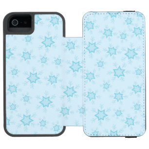 Snowflakes, Ice Blue, Icy Snowflakes, Snow Incipio Watson™ iPhone 5 Wallet Case