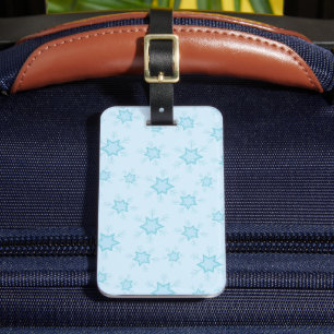 Snowflakes, Ice Blue, Icy Snowflakes, Snow Luggage Tag