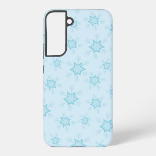Snowflakes, Ice Blue, Icy Snowflakes, Snow Samsung Galaxy Case