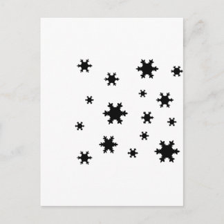snowflakes icon postcard
