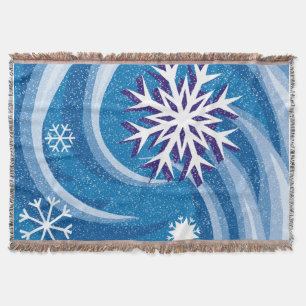 Snowflakes in the Wind - Throw Blanket