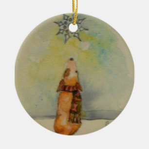 Snowflakes Keep Falling On My Head Ceramic Tree Decoration