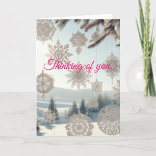 Snowflakes & Landscape Christmas Card