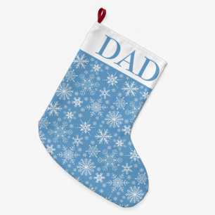 Snowflakes Large Christmas Stocking