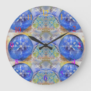 Snowflakes  large clock