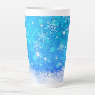 Snowflakes Latte Mug