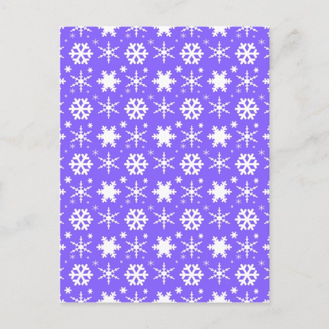 Snowflakes Lavender Postcard (Front)