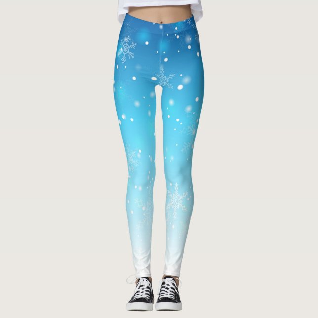 snowflakes leggings (Front)