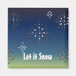 Snowflakes - Let it Snow Magnet