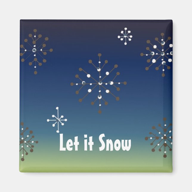 Snowflakes - Let it Snow Magnet (Front)