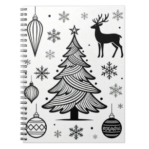Snowflakes Line Art Notebook