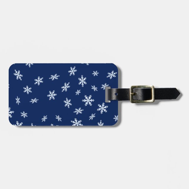 Snowflakes Luggage Tag (Front Horizontal)