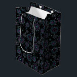 Snowflakes Medium Gift Bag<br><div class="desc">Snowflakes on a black background</div>