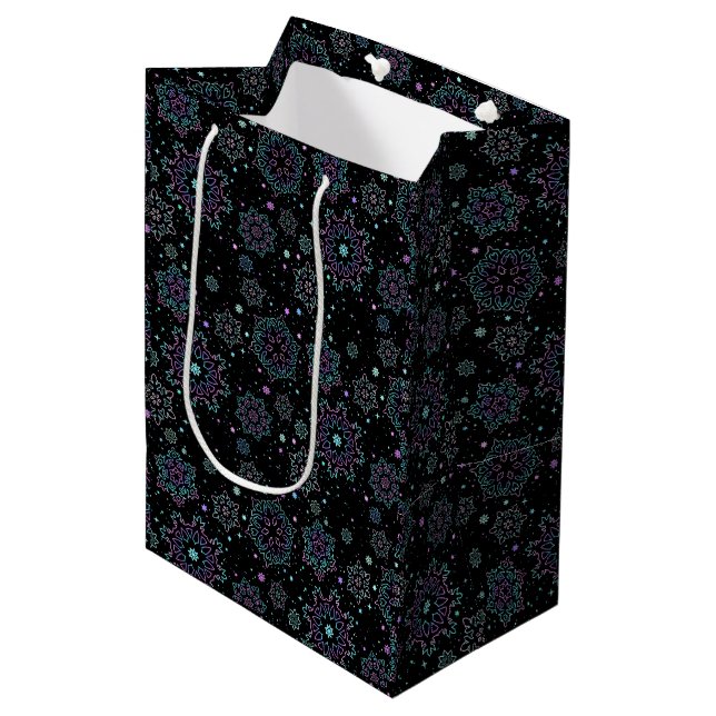 Snowflakes Medium Gift Bag (Front Angled)