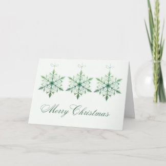 Snowflakes Merry Christmas Card