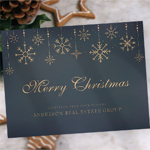 Snowflakes Merry Christmas Greetings Postcard