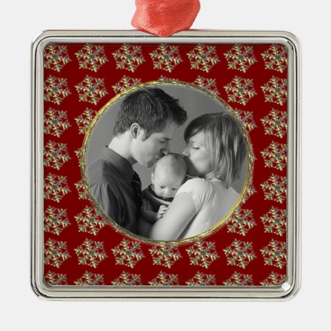 Snowflakes Metal Tree Decoration (Front)