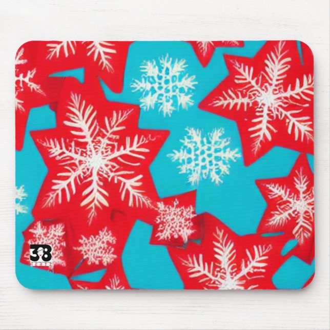 Snowflakes Mouse Mat (Front)