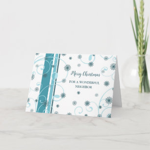 Snowflakes Neighbour Merry Christmas Card