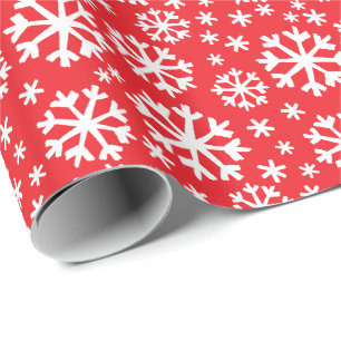 Snowflakes on ANY COLOR Christmas Gift Wrap