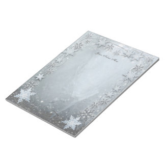 Snowflakes on Ice Notepad