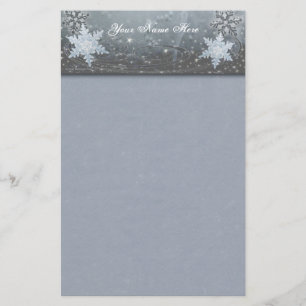 Snowflakes on Ice Stationery
