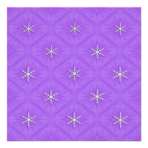 Snowflakes on lavender... poster