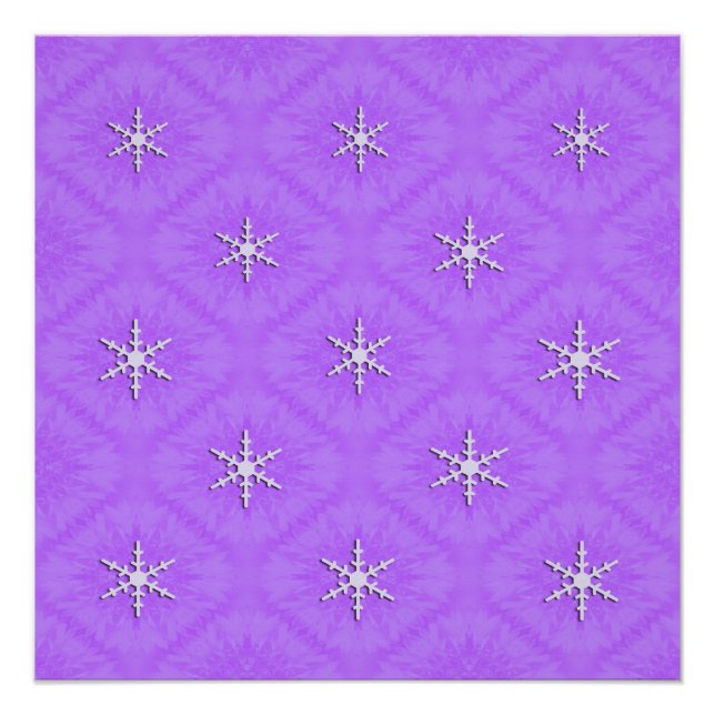 Snowflakes on lavender... poster (Front)