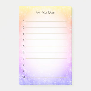 Snowflakes on Pastel Colour Gradient Post-it Notes
