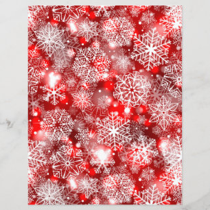 Snowflakes on red