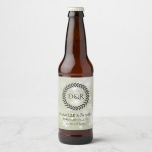 Snowflakes on Sage Beer Bottle Labels