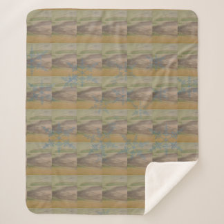 Snowflakes on the Seashore Sherpa Blanket