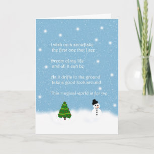 Snowflakes Original Poetry Greeting Card Xmas