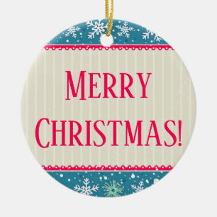 Snowflakes Ornamnet Ceramic Tree Decoration