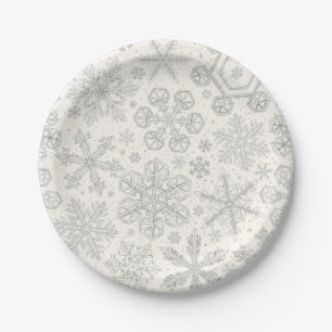 Snowflakes Paper Plate