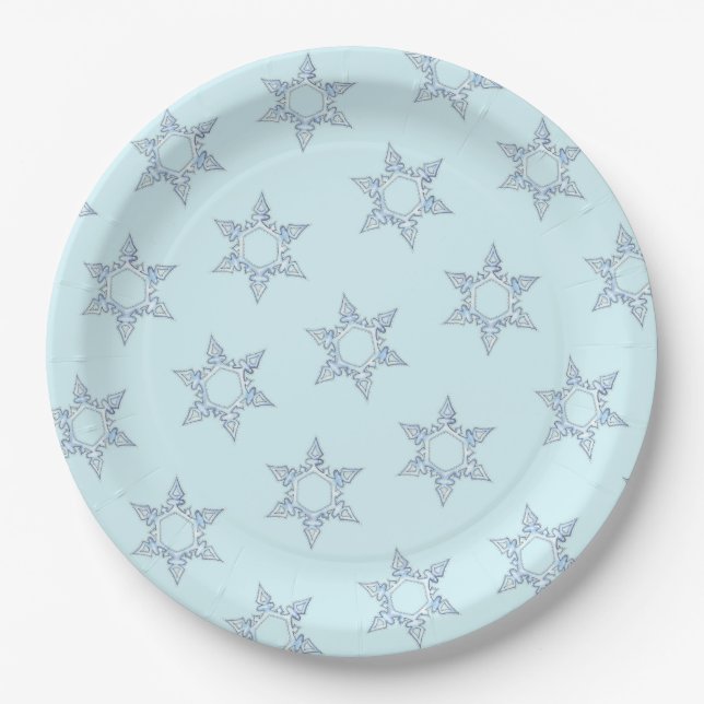 Snowflakes Paper Plate (Front)